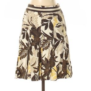 Ann Taylor 100% Silk Floral Silk Skirt Size 0P